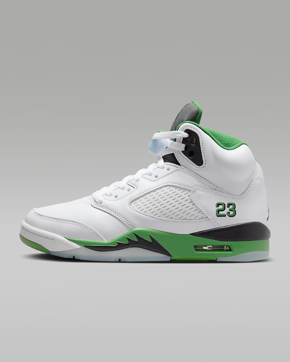 รองเท้าผู้หญิง Air Jordan 5 Retro "Lucky Green" - ขาว/ดำ/Ice Blue/Lucky Green