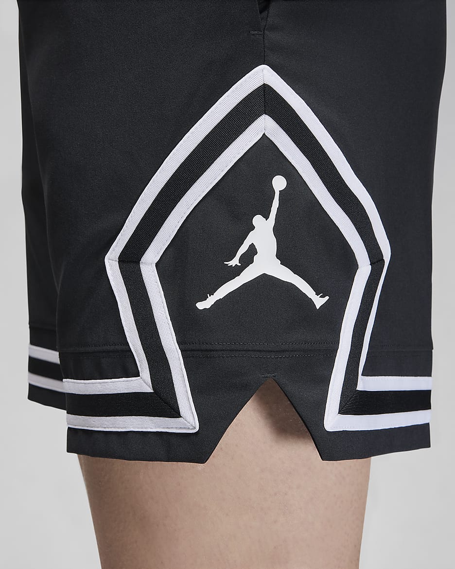 Jordan Sport Men's Dri-FIT Woven Diamond Shorts - Black/White/White