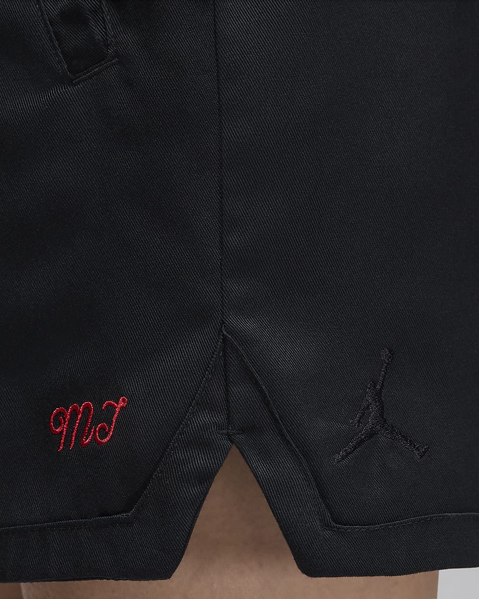 Jordan Damenshorts aus Webmaterial - Schwarz/Gym Red