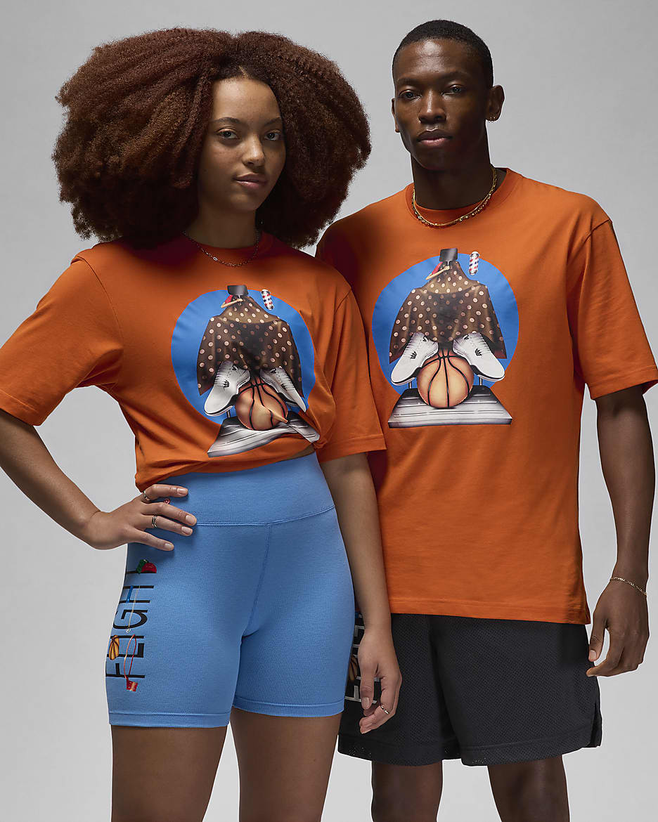 Playera para hombre Jordan Artist Series by Darien Birks - Naranja fogata