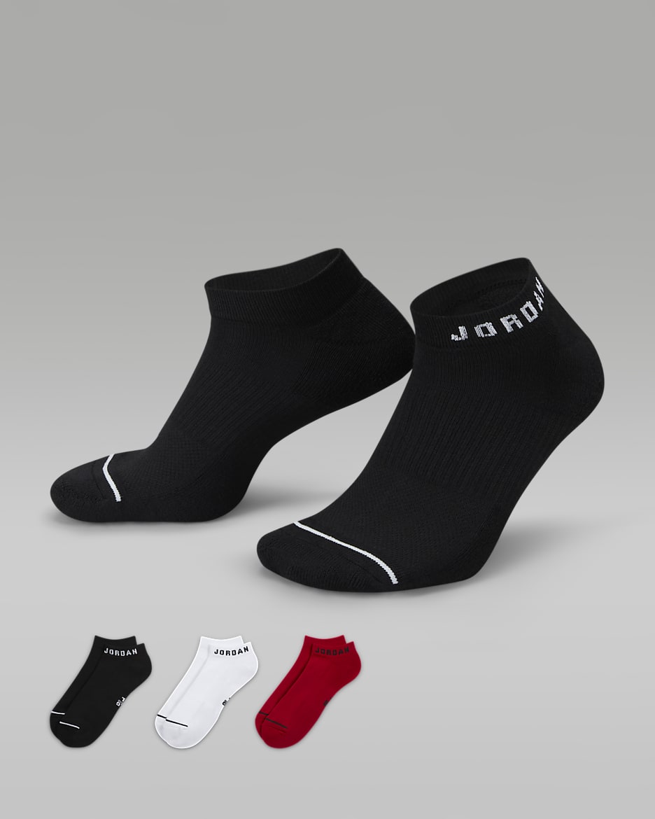 Jordan Everyday No-Show Socks (3 Pairs) - Multi-Colour