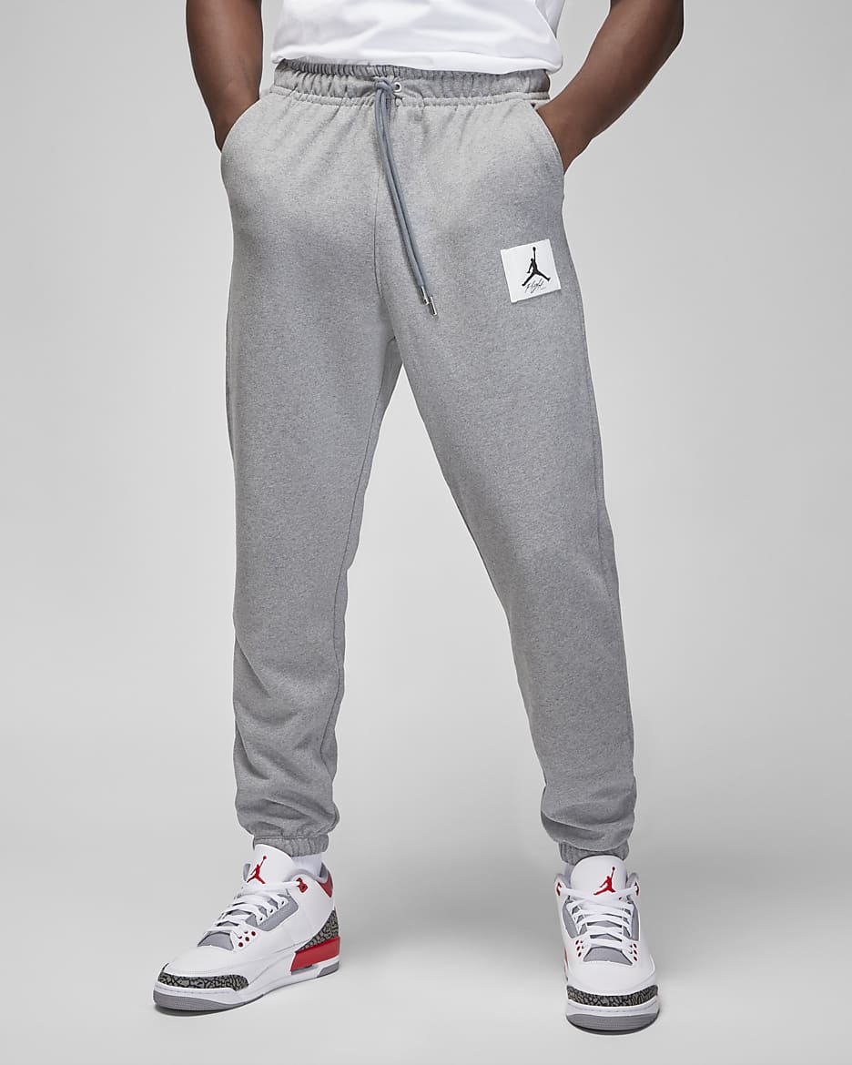 Jordan Flight Fleece Men's Tracksuit Bottoms - Carbon Heather/Sail