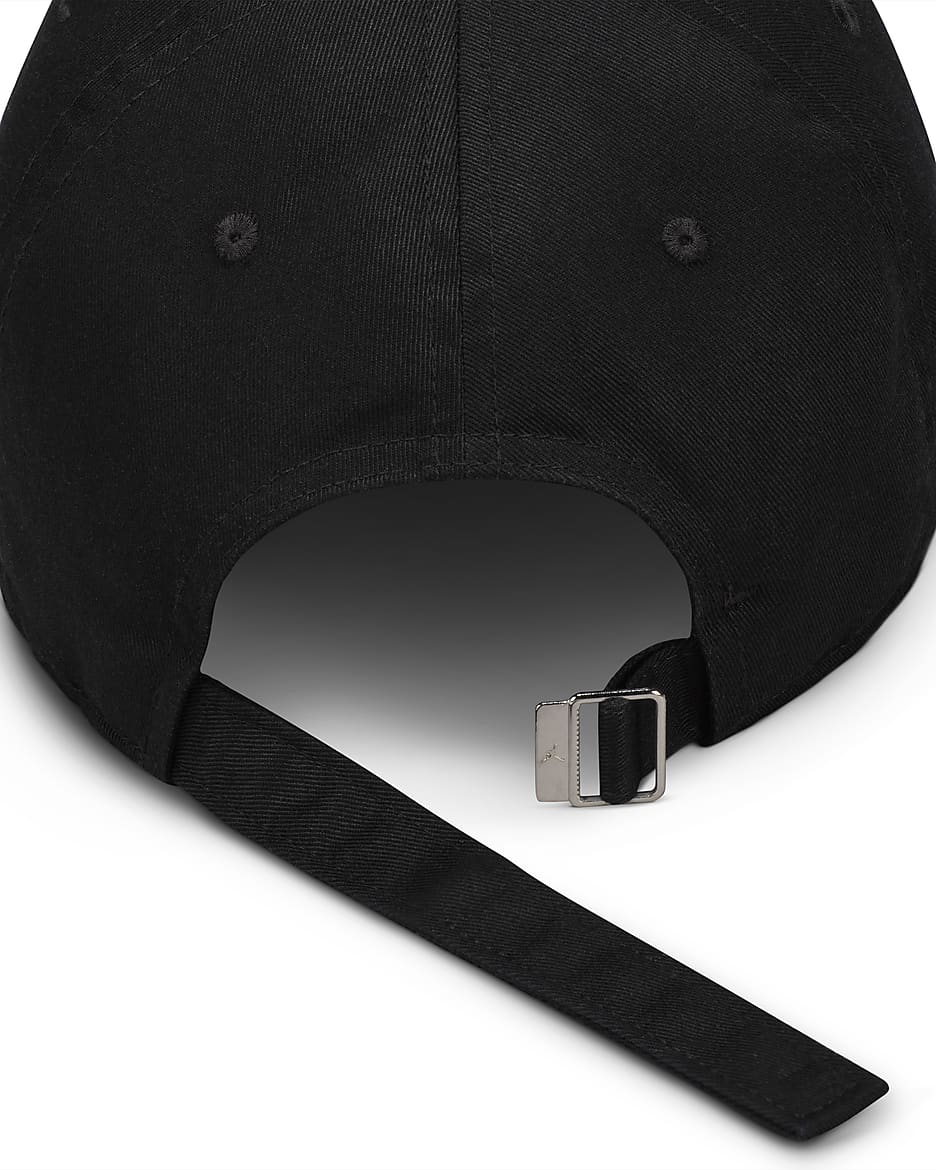 Jordan Club Unstructured Curved-Bill Hat - Black/Black