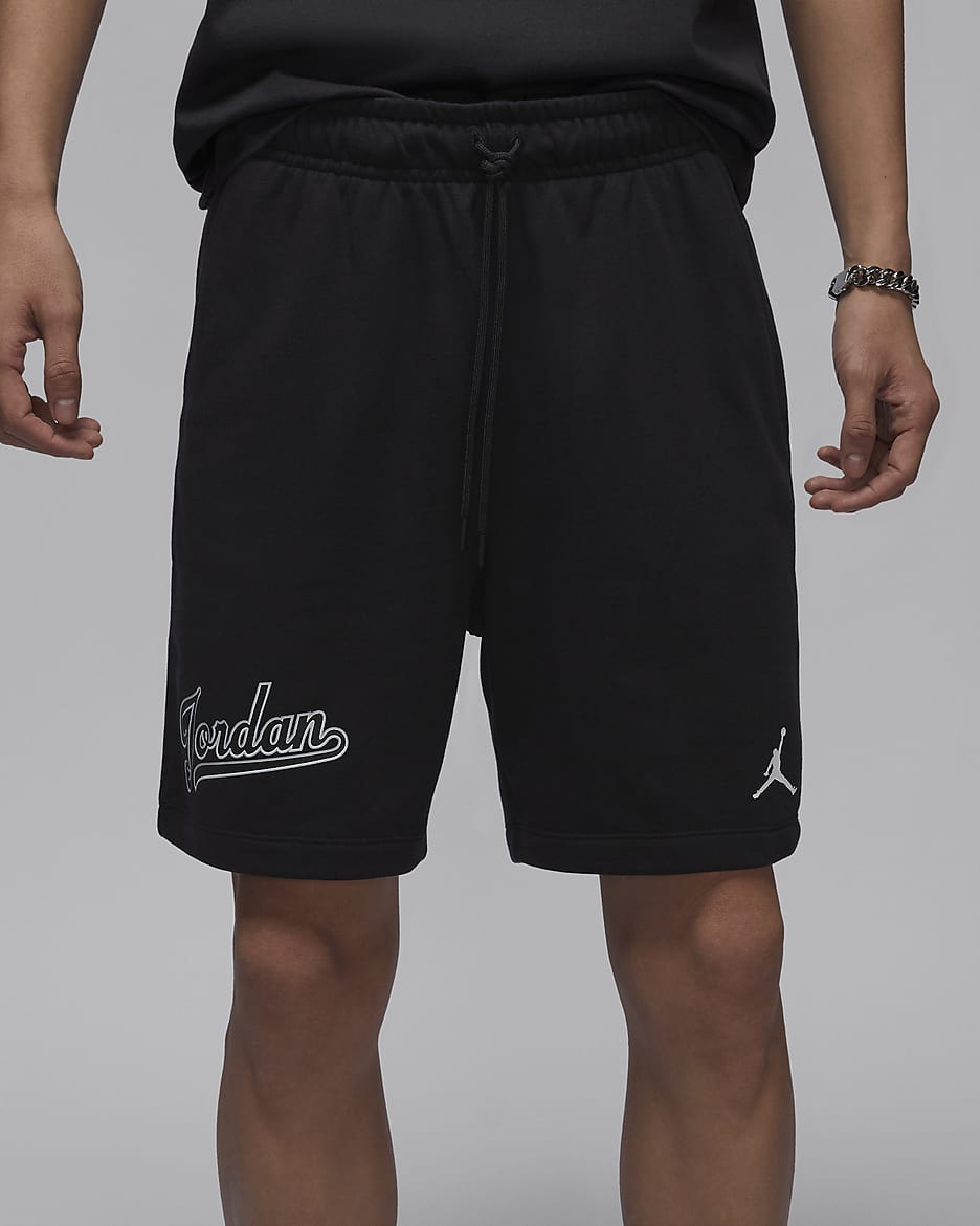 Jordan Flight MVP Men's Fleece Shorts - Black/White