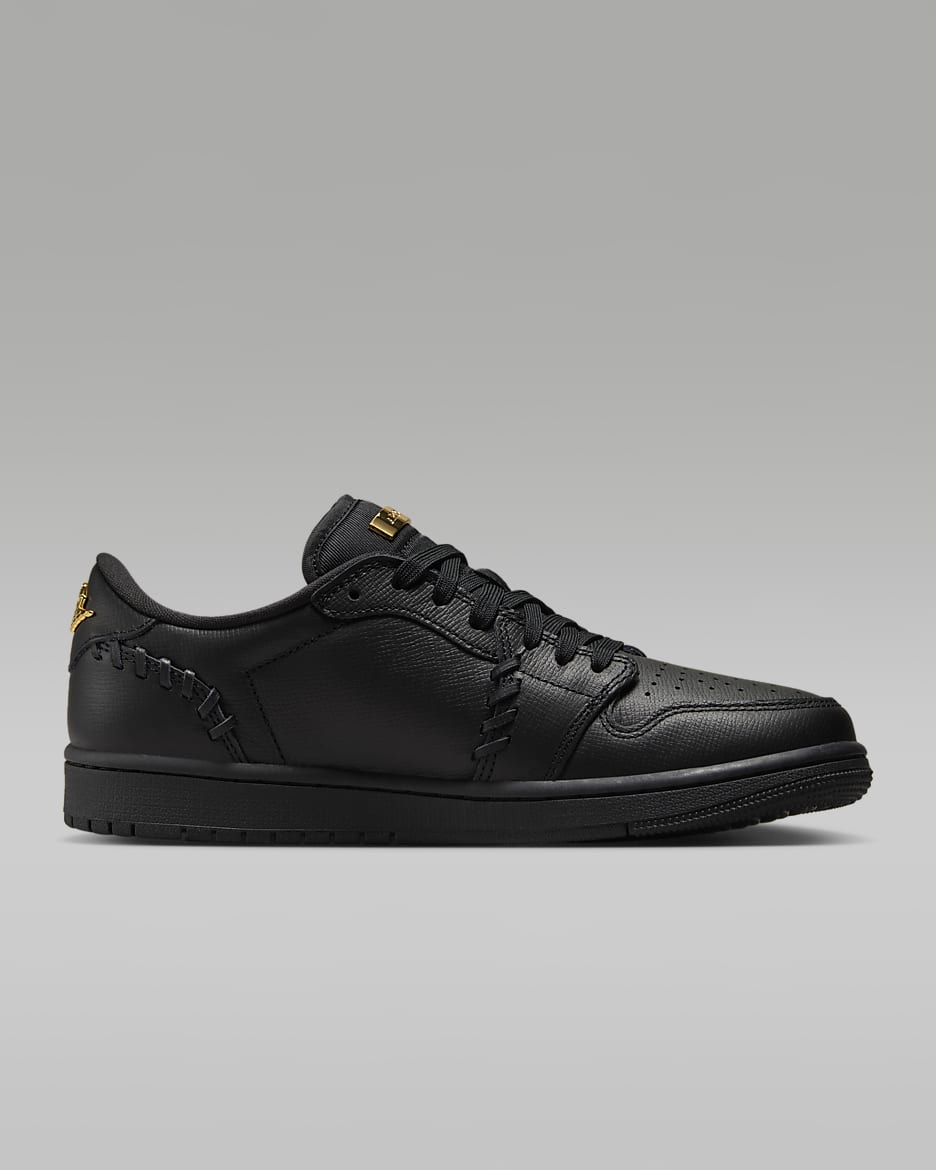 Sapatilhas Air Jordan 1 Low Method of Make para mulher - Preto/Dourado metalizado