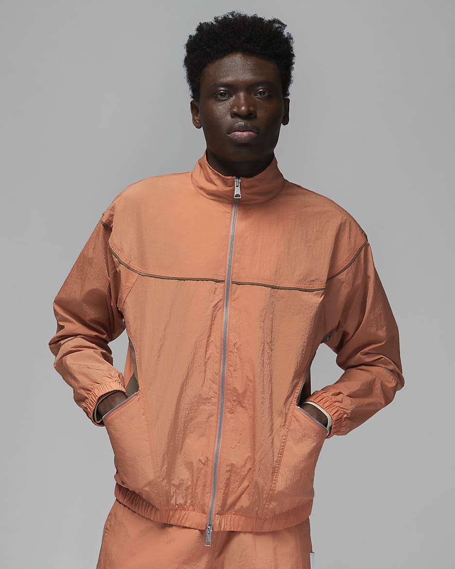 Jordan Essentials Men's Warm-Up Jacket - Rust Oxide/Palomino/Sail