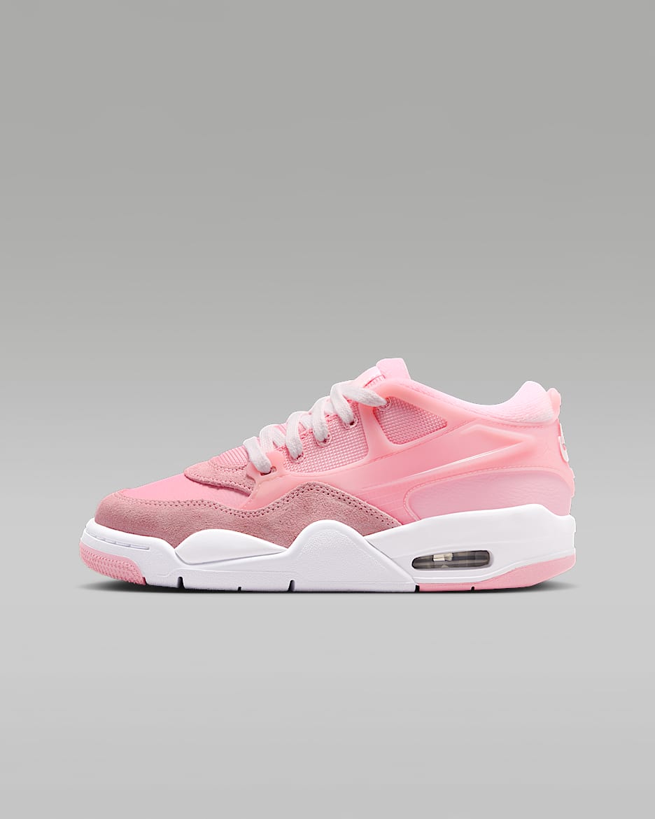 Air Jordan 4 RM Big Kids' Shoes - Medium Soft Pink/White/Pearl Pink