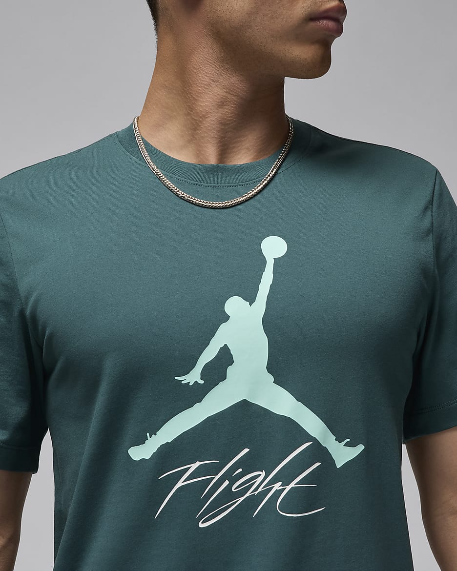 Tee-shirt Jordan Jumpman Flight pour Homme - Oxidized Green/Light Dew