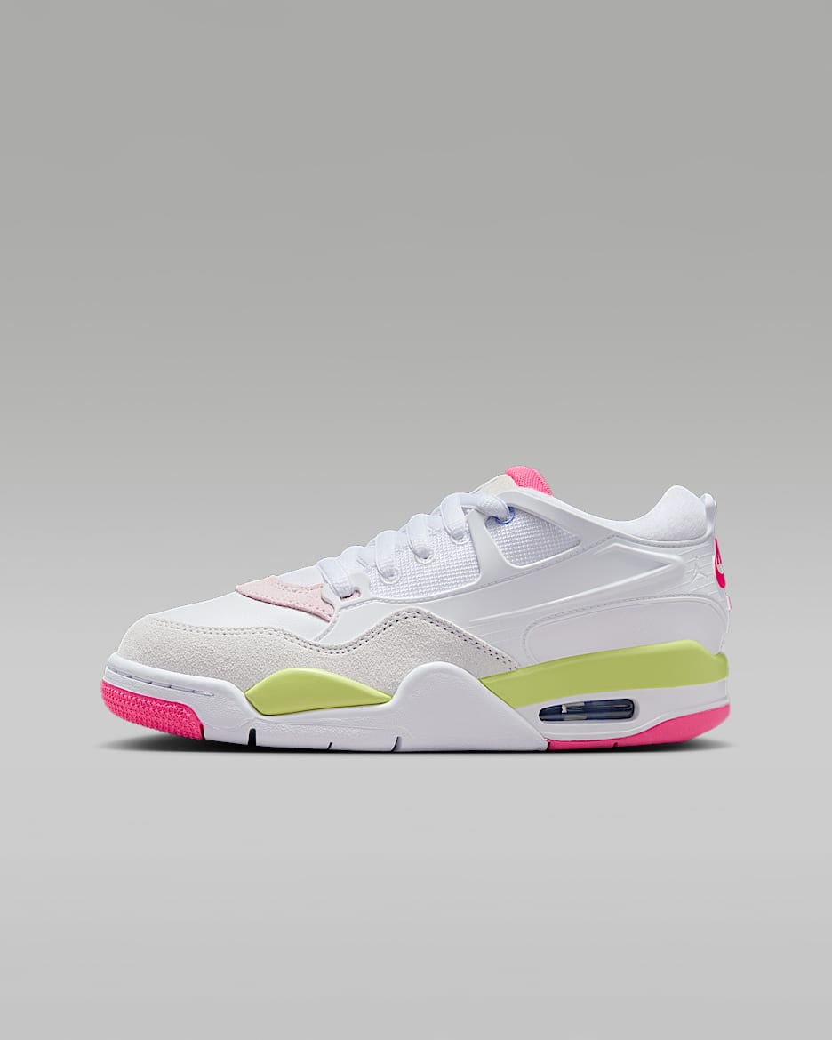 Air Jordan 4 RM Older Kids' Shoes - White/Pink Foam/Summit White/Hyper Pink