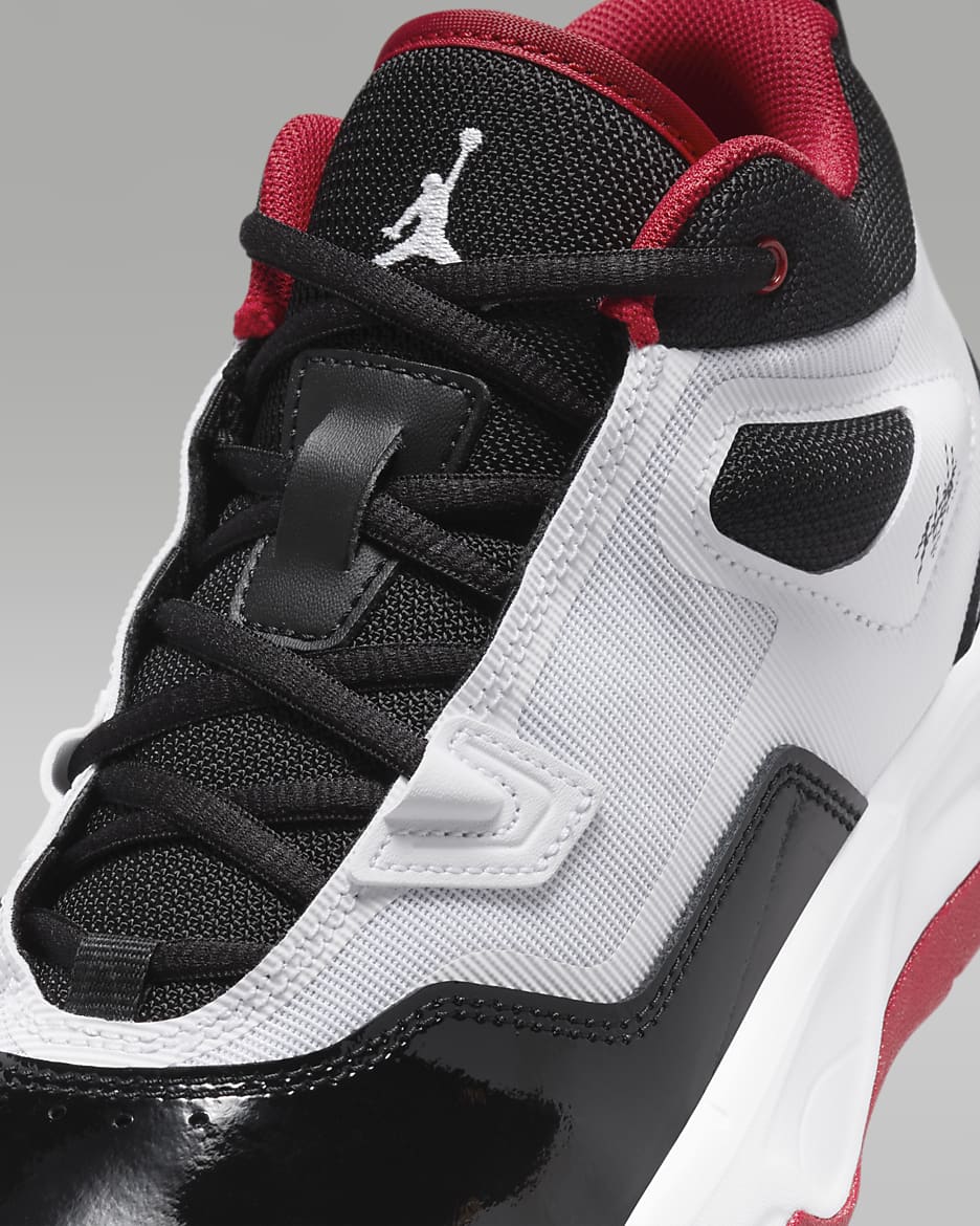 Tenis para niños grandes Jordan Stay Loyal 3 - Blanco/Rojo gimnasio/Negro