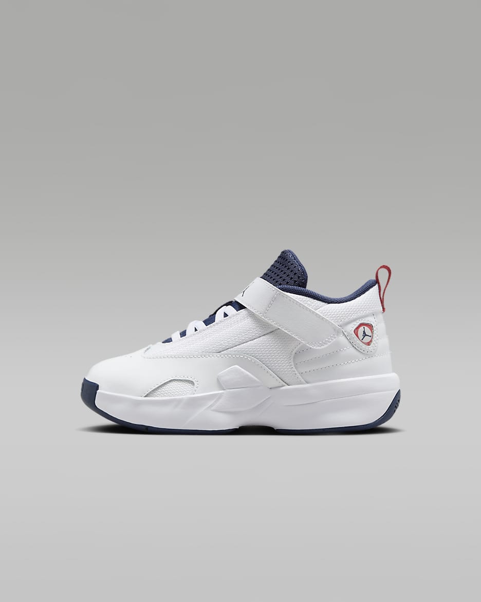 Jordan Max Aura 6 Little Kids' Shoes - White/Varsity Red/Midnight Navy