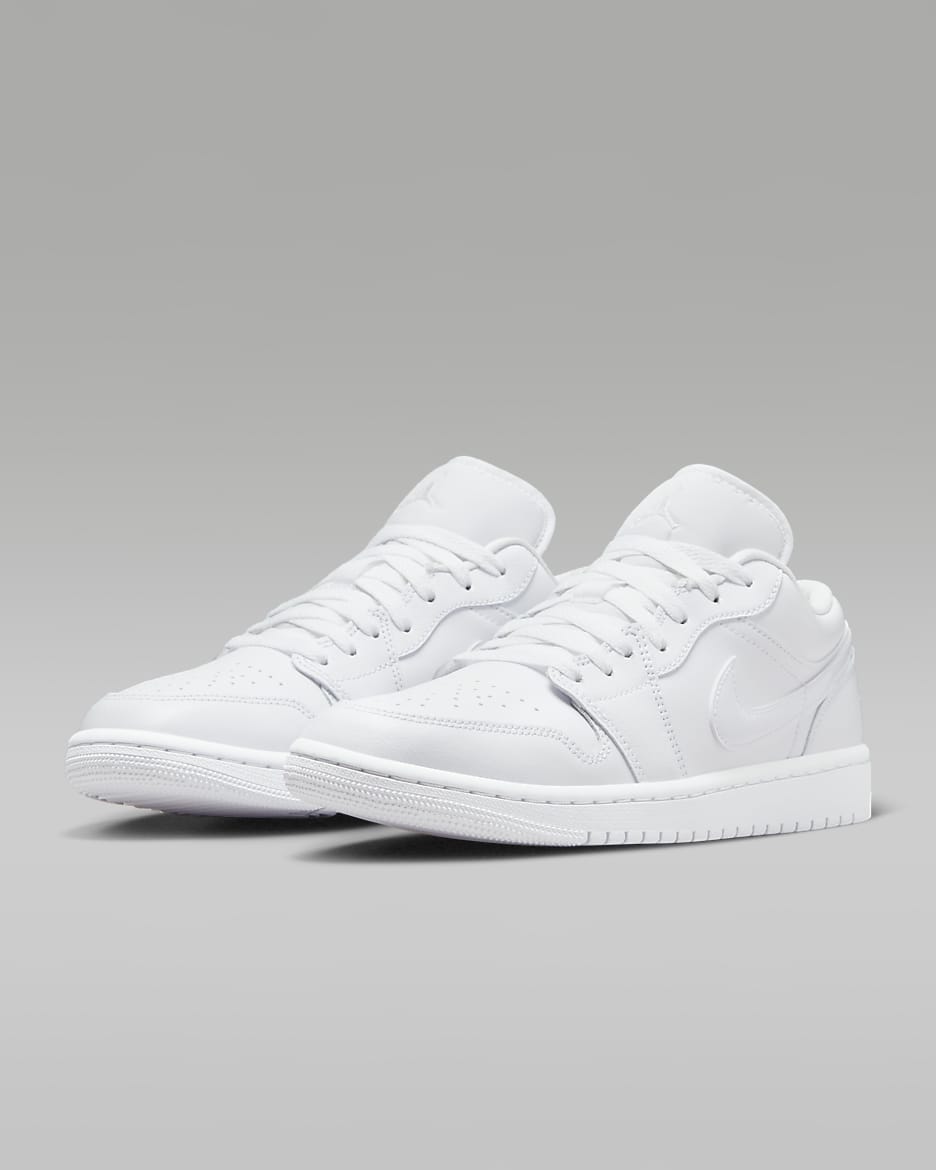 Chaussure Air Jordan 1 Low pour Femme - Blanc/Blanc/Blanc