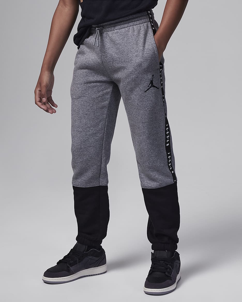 Jordan Flight Sideline Fleece Pants Big Kids Pants - Carbon Heather