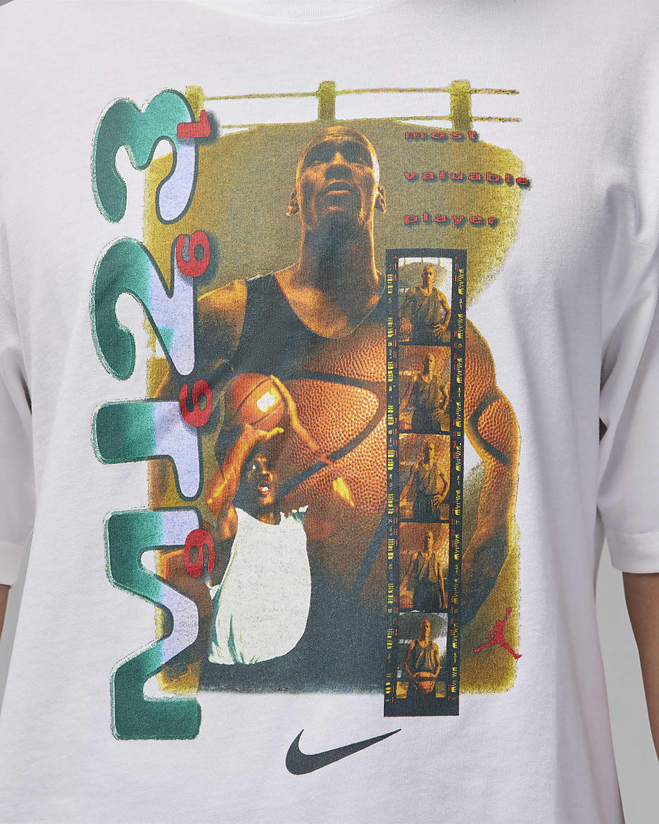 Ανδρικό κοντομάνικο T-Shirt Jordan - Λευκό/Μαύρο