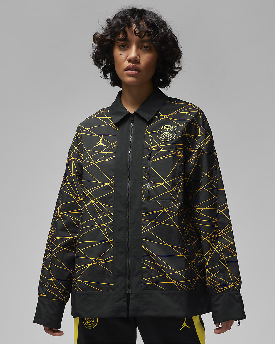 Paris Saint-Germain Women's Anthem Jacket - Black/Tour Yellow