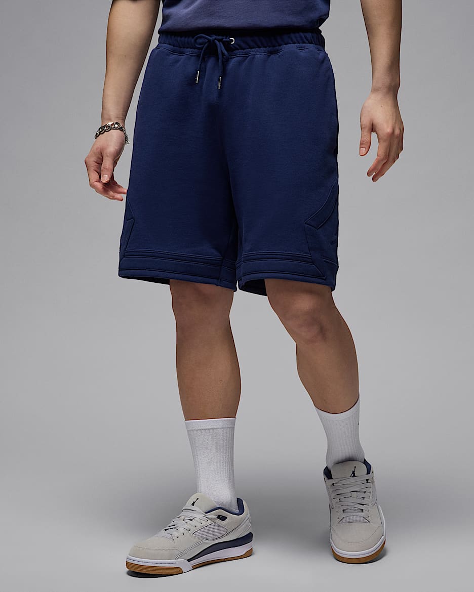 Jordan Flight Fleece Shorts mit diamantförmigen Akzenten (für Herren) - Midnight Navy