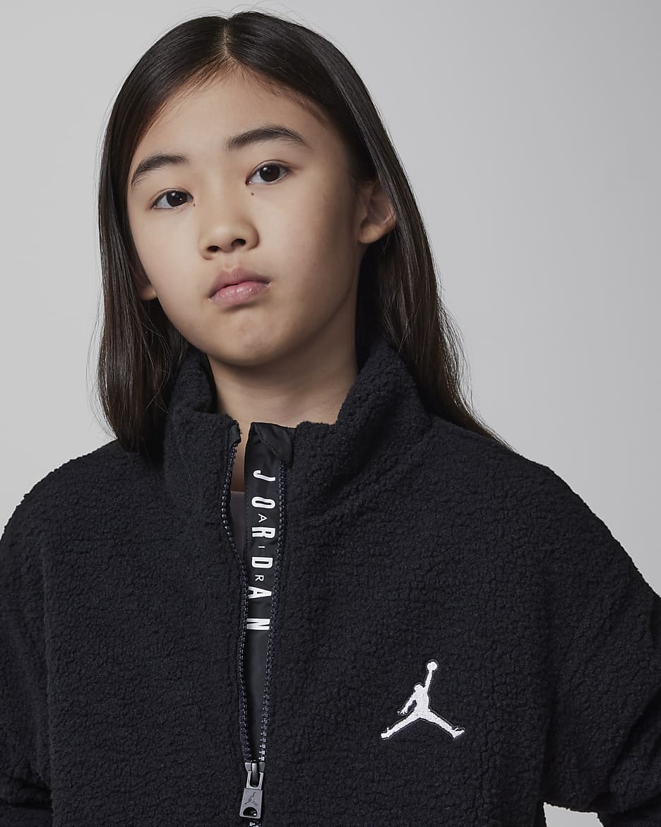 Jordan Older Kids' Jumpman High-Pile Jacket - Black