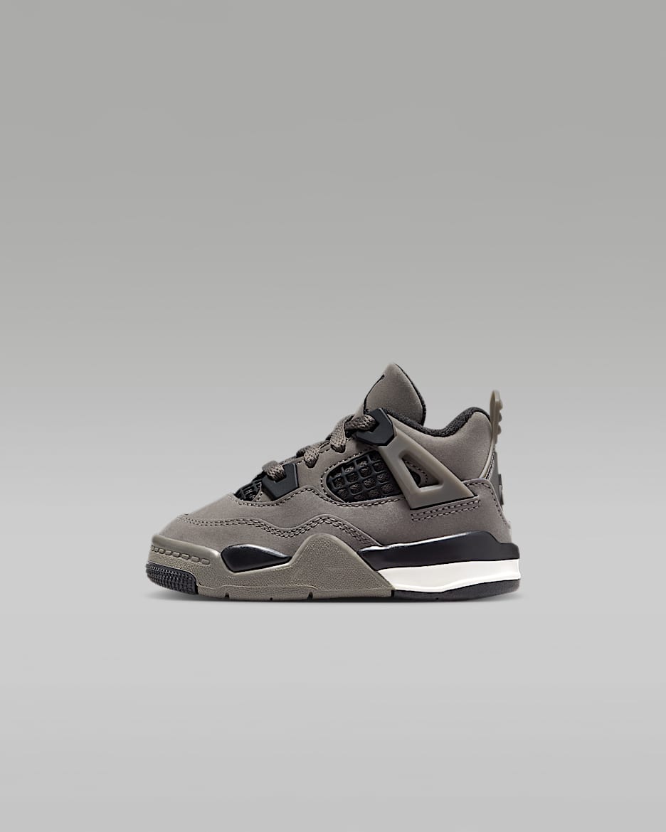 Jordan 4 Retro "Cave Stone and Black" Baby/Toddler Shoes - Cave Stone/Phantom/Black