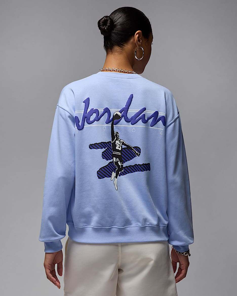 Jordan Brooklyn Fleece Women's Crew-Neck Sweatshirt - Aluminum/White