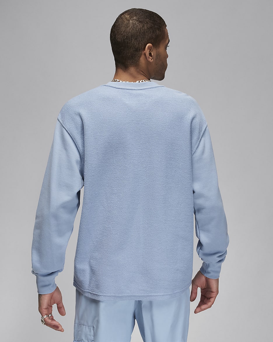 Jordan Flight MVP Men's Long-Sleeve Fleece Top - Blue Grey