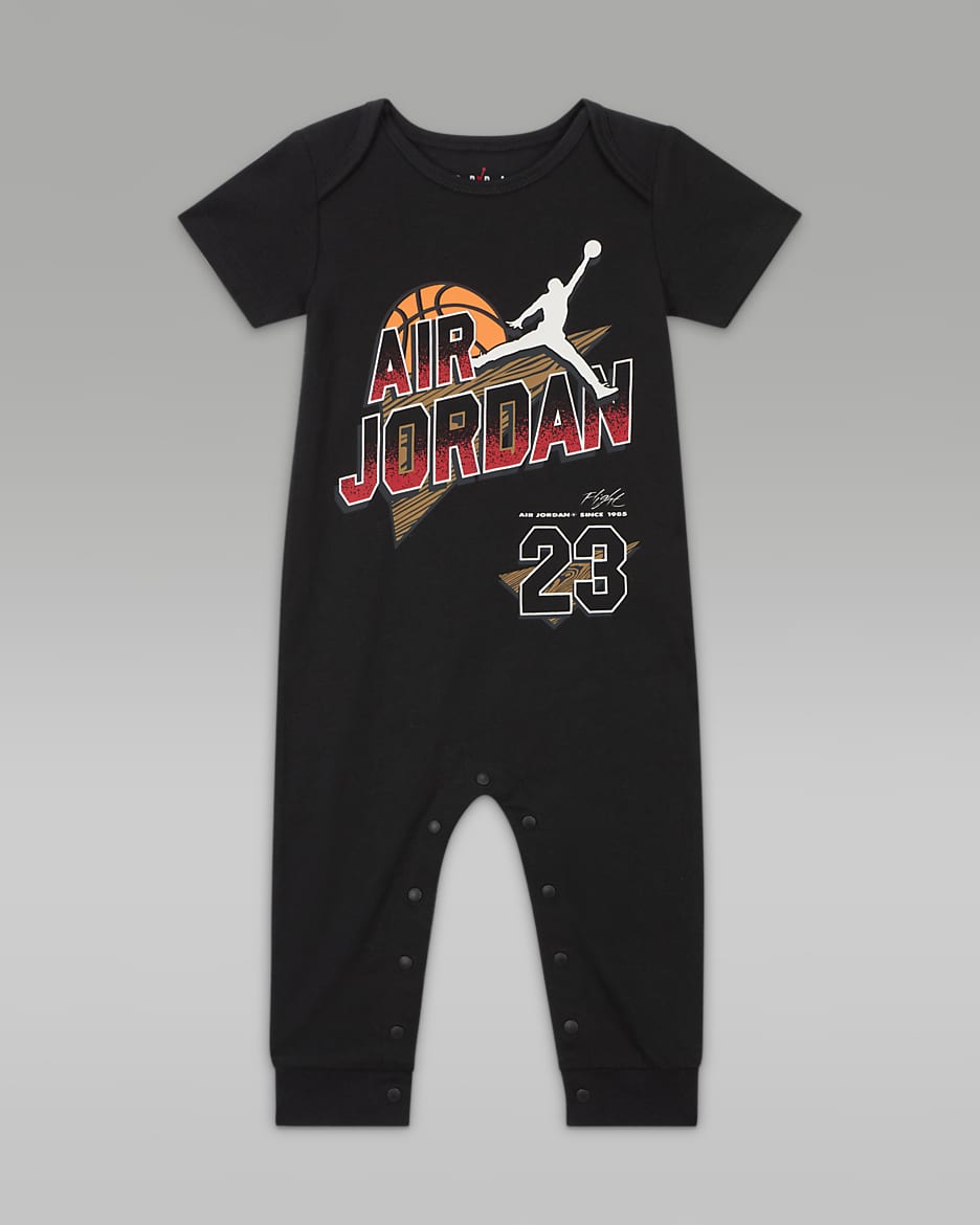 Air Jordan Flight Baby (12-24M) Graphic Romper - Black