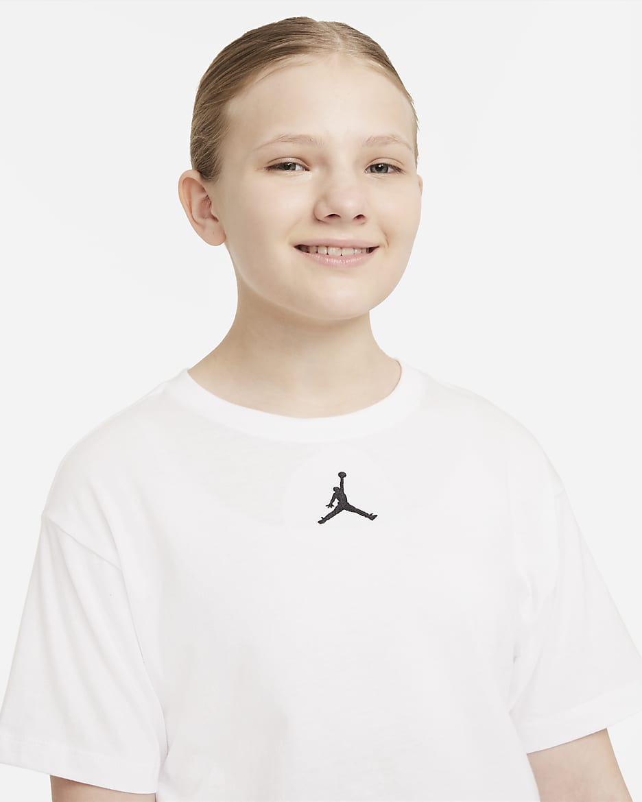 Playera para niños talla grande Jordan Essentials - Blanco