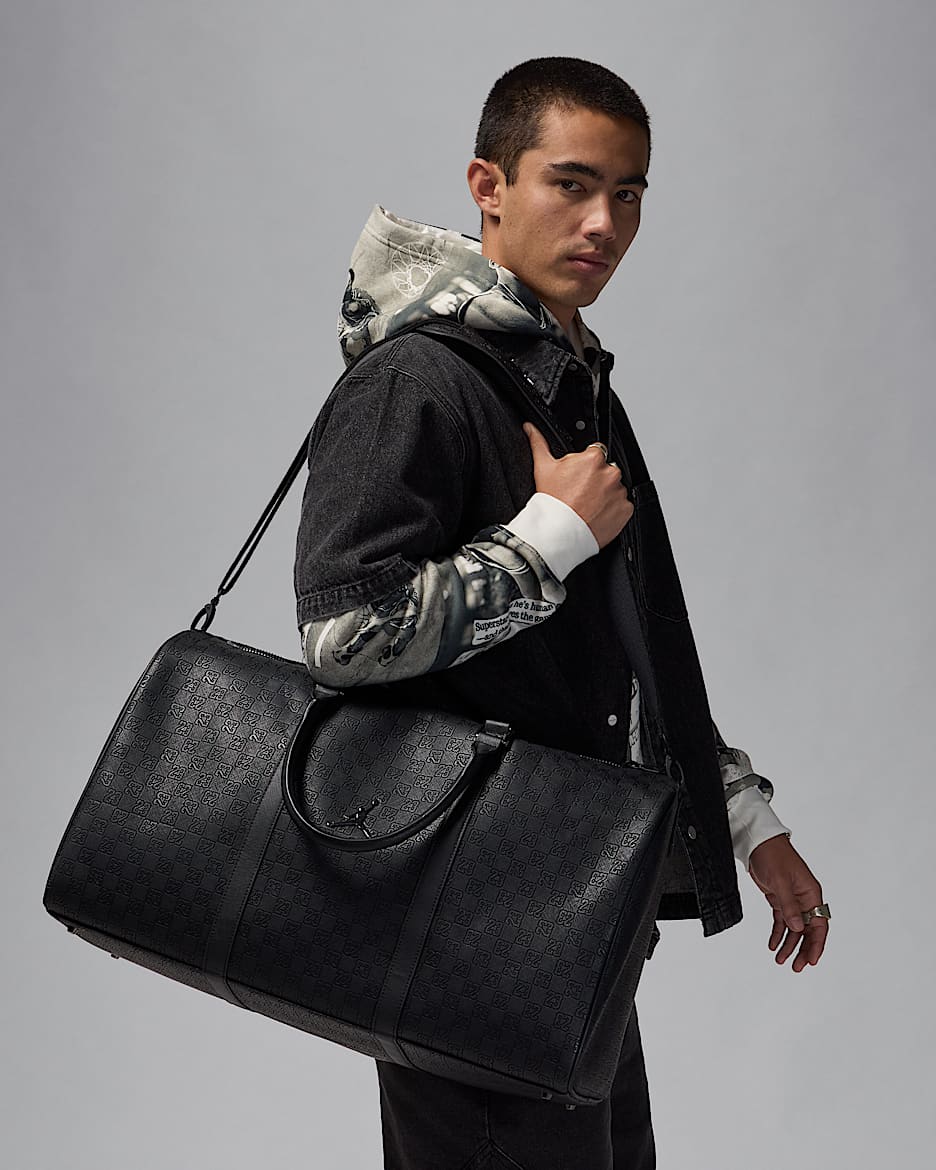 Maleta duffel con monograma (40 L) Jordan - Negro