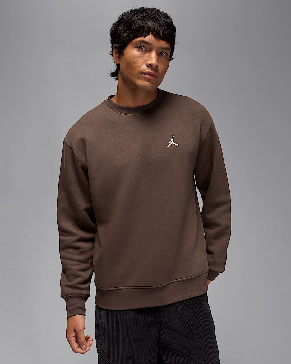 Jordan Brooklyn Fleece Men's Crew-Neck Sweatshirt - Baroque Brown/Sail