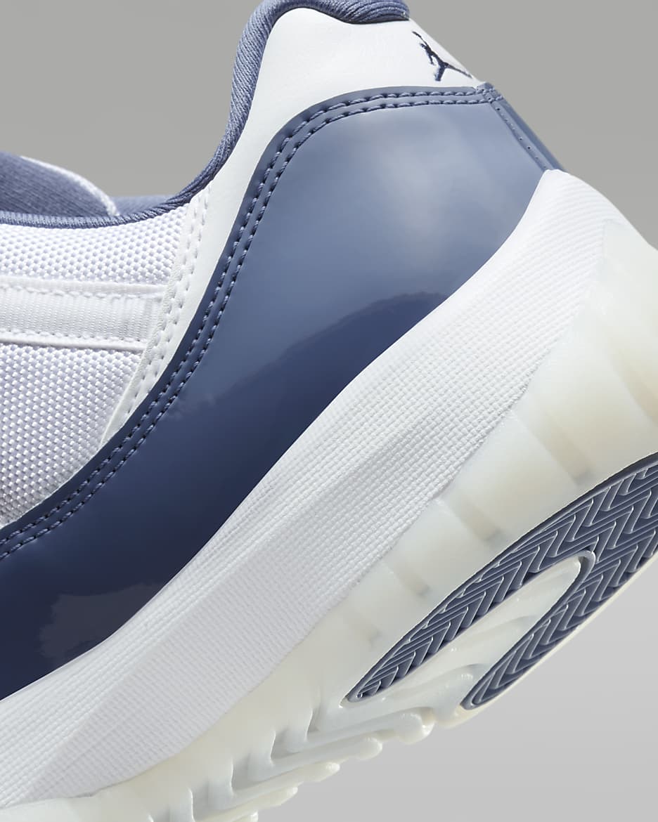 Air Jordan 11 Retro Low 'Diffused Blue' Men's Shoes - White/Diffused Blue/Football Grey/Midnight Navy