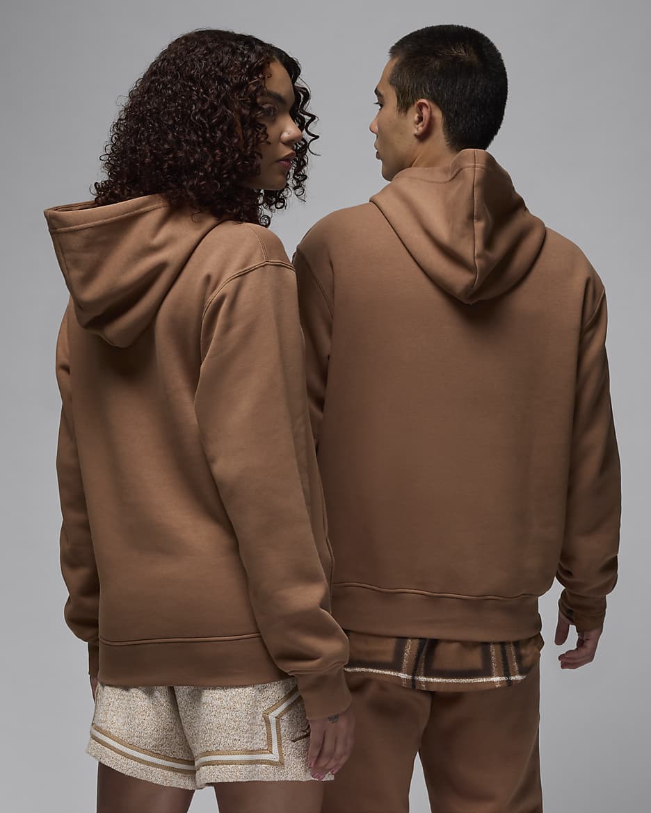 Jordan Brooklyn Fleece Men's Pullover Hoodie - Archaeo Brown/White