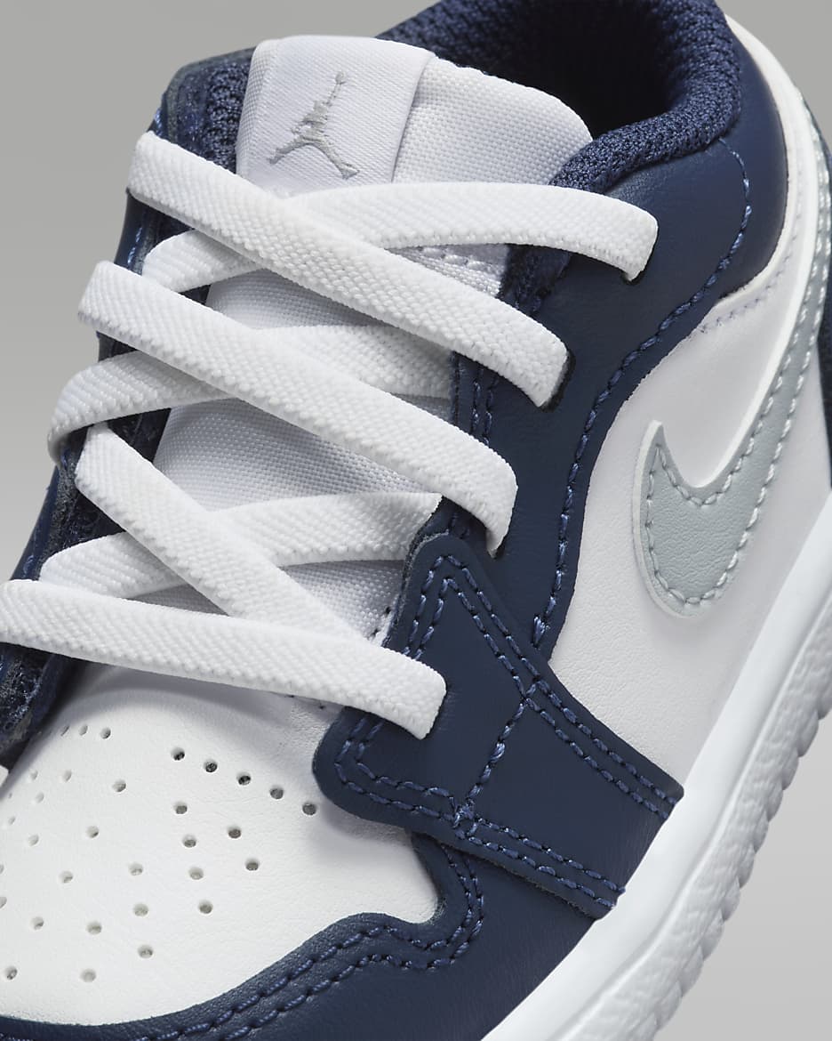 Chaussure Jordan 1 Low Alt pour bébé et tout-petit - Blanc/Midnight Navy/Wolf Grey