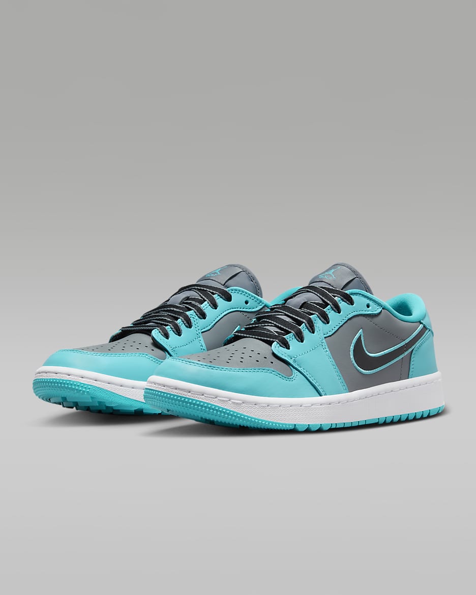 Air Jordan 1 Low G Golf Shoes - Cool Grey/Gamma Blue/Black