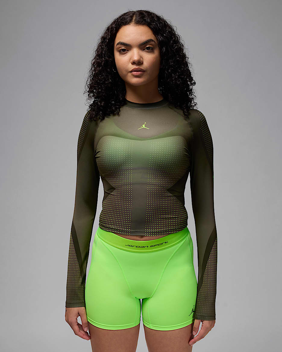 Playera de manga larga Dri-FIT para mujer Jordan Sport - Sombrío apagado