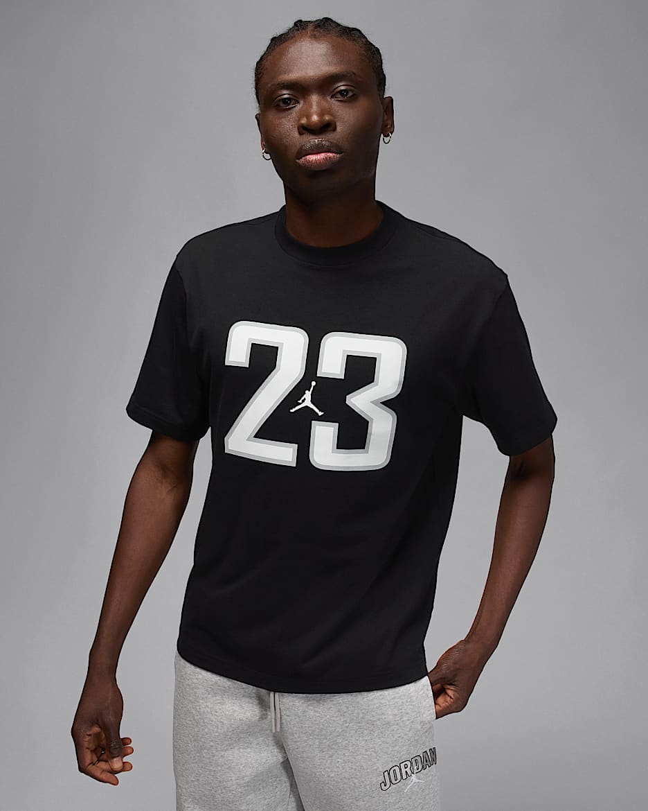 Jordan Brooklyn Men's T-Shirt - Black/White/White