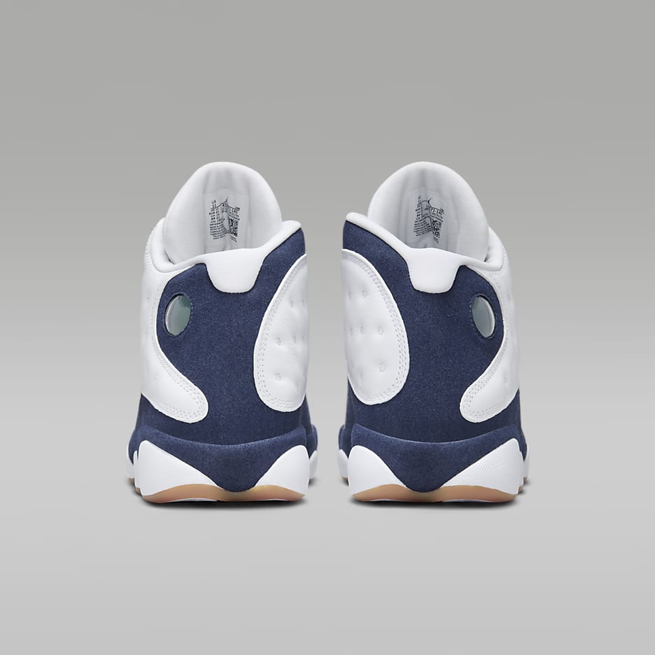 Air Jordan 13 Retro 'White and Midnight Navy' Shoes - White/Gum Light Brown/Midnight Navy