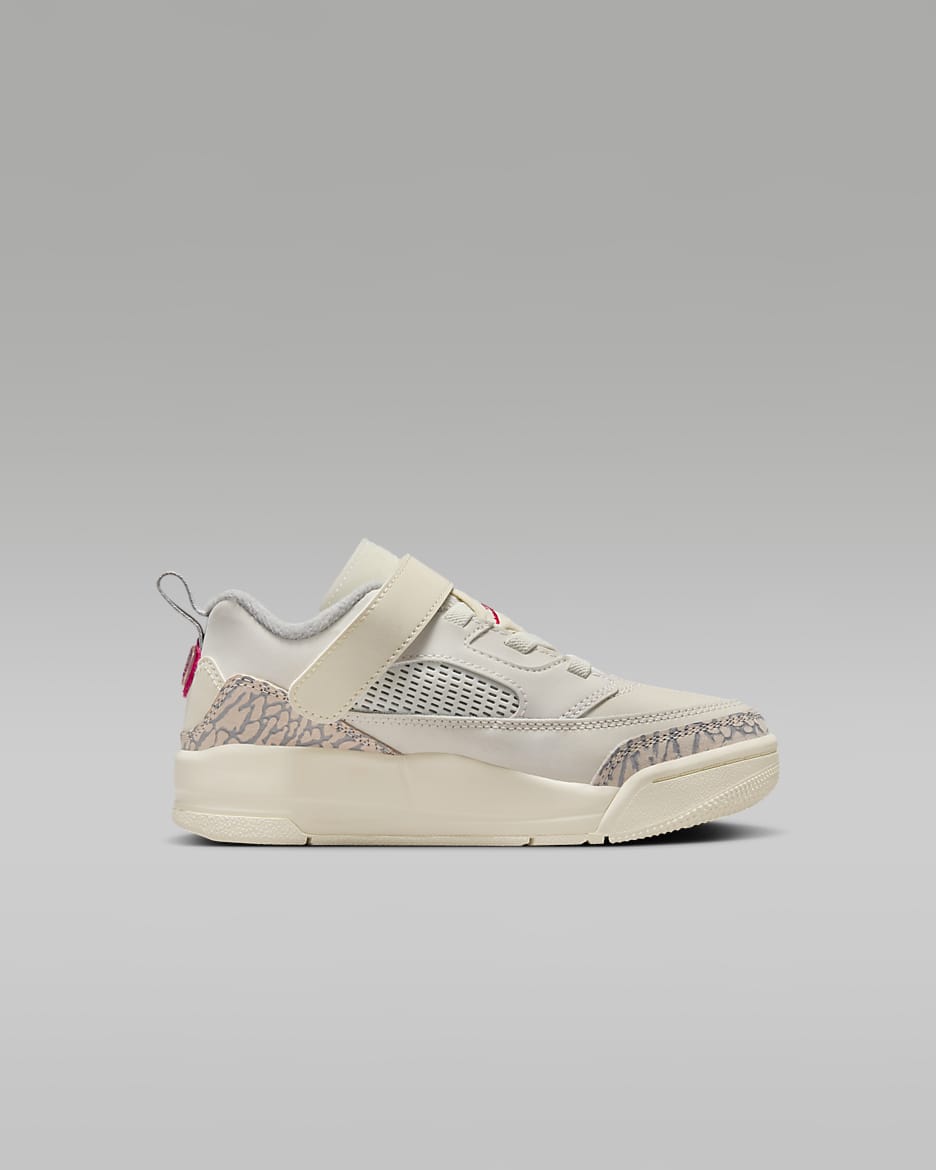 Jordan Spizike Low Younger Kids' Shoes - Sail/Coconut Milk/Sandstone/University Red