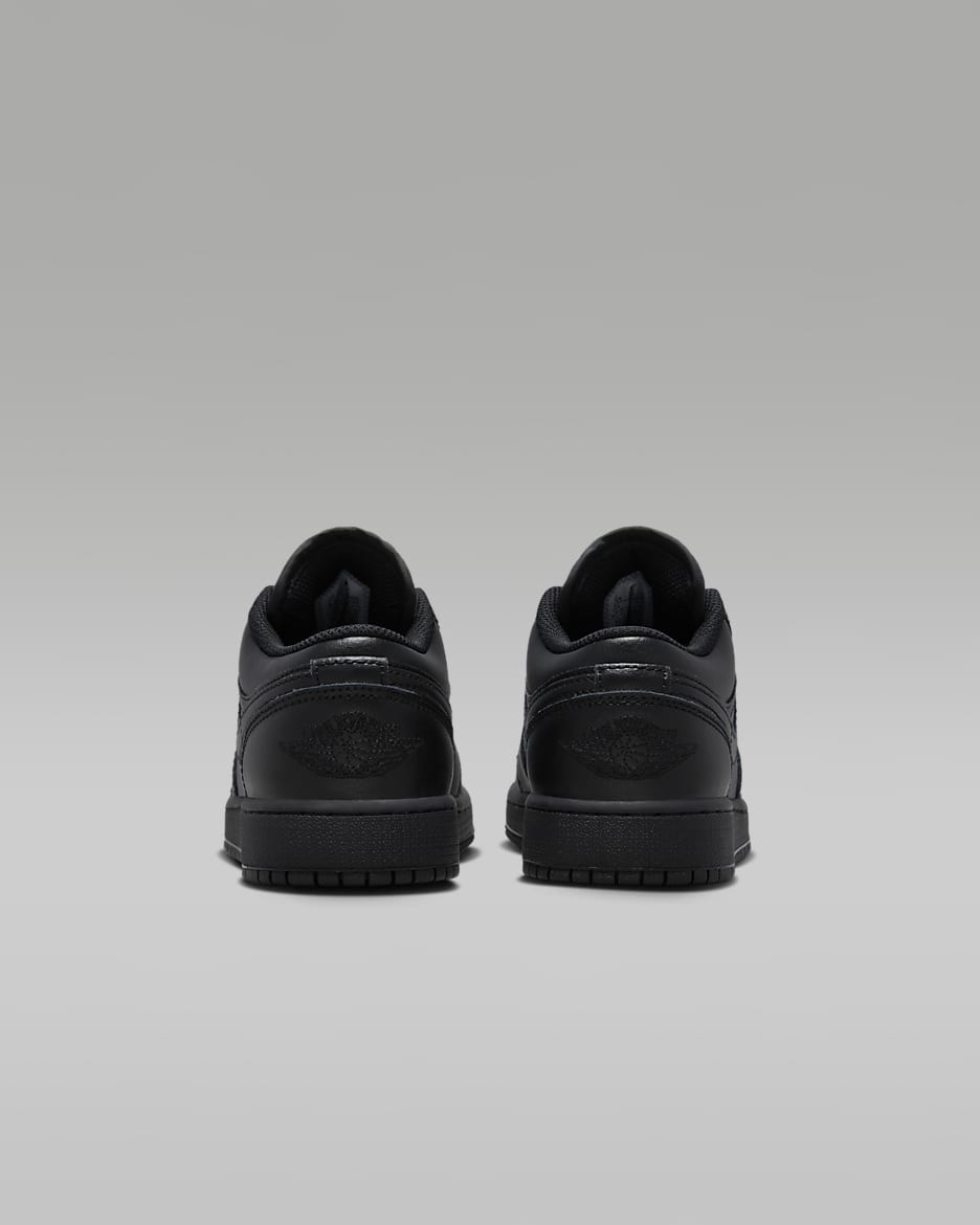 Air Jordan 1 Low Schuh für ältere Kinder - Schwarz/Schwarz/Schwarz