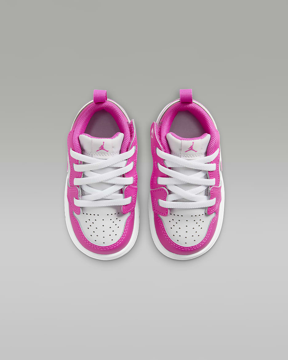 Jordan 1 Low Alt Schoenen voor baby's/peuters - Fire Pink/Wit/Iris Whisper