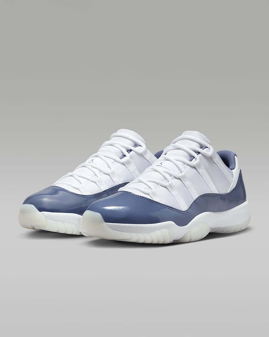 Air Jordan 11 Retro 低筒 "Diffused Blue" 男鞋 - 白色/Diffused Blue/Football Grey/Midnight Navy