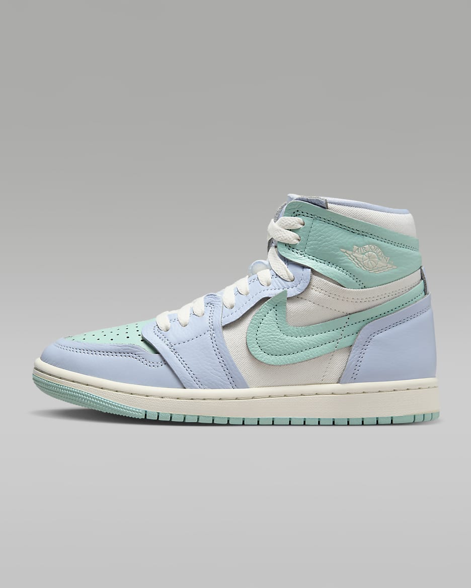 Air Jordan 1 High Method of Make damesko - Hydrogen Blue/Light Dew/Coconut Milk/Sail