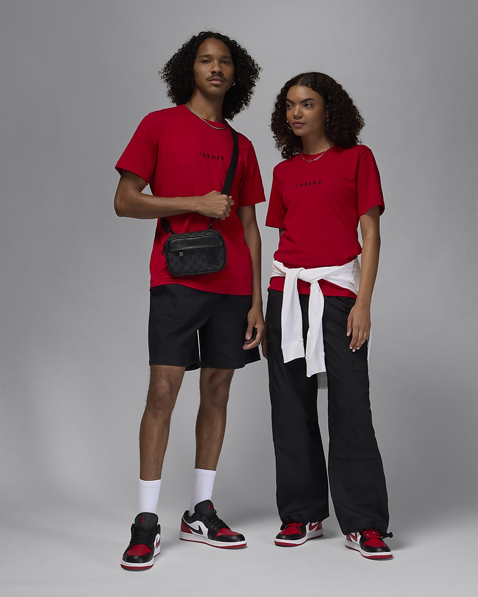 Jordan Air Men's T-Shirt - Gym Red/Black/Black