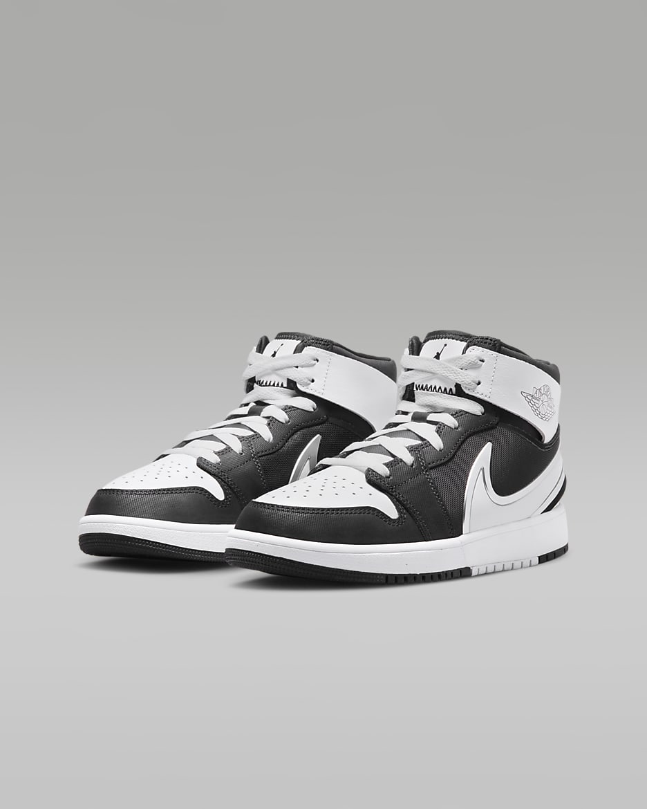 Chaussure Jordan 1 Mid RM EasyOn pour ado - Noir/Blanc