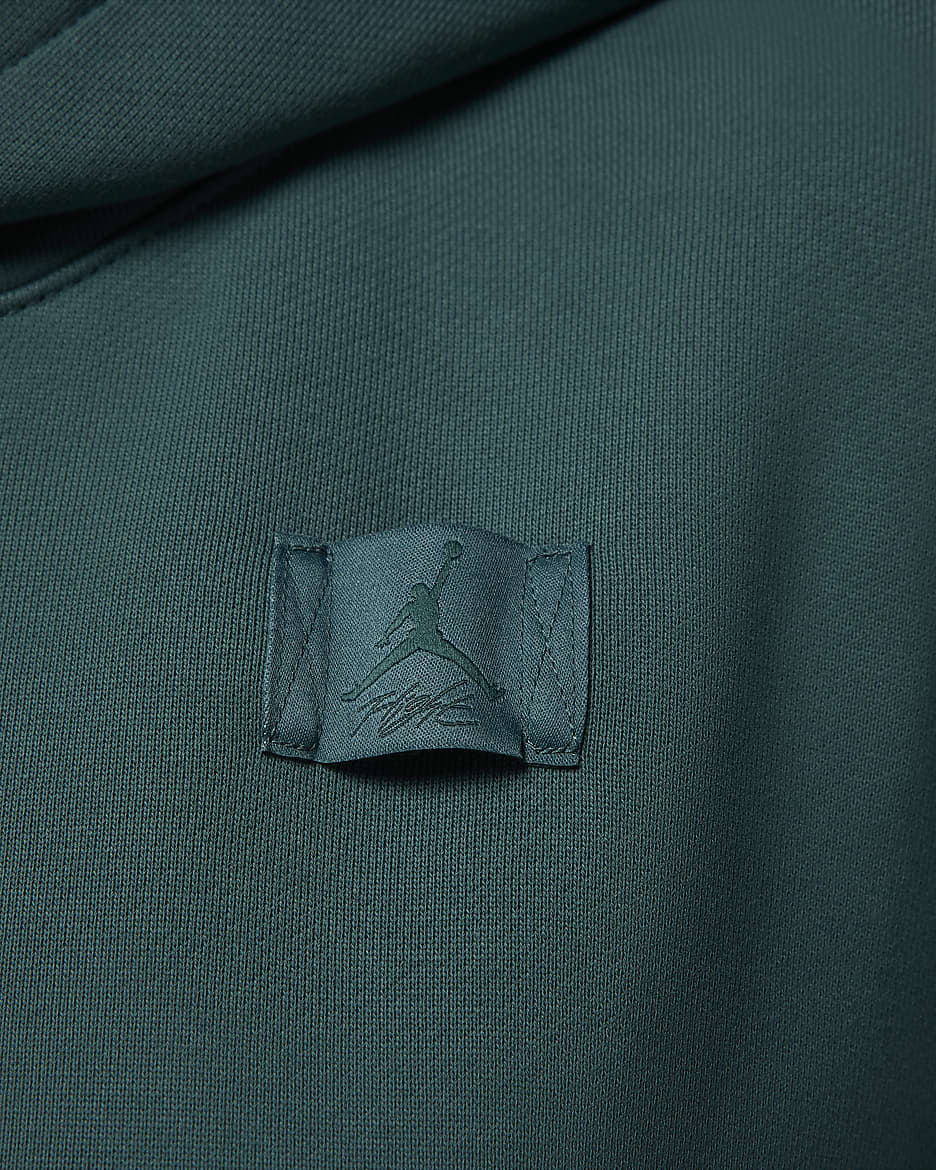 Sudadera con gorro sin cierre forrado de satén para mujer Jordan Flight Fleece - Verde oxidado