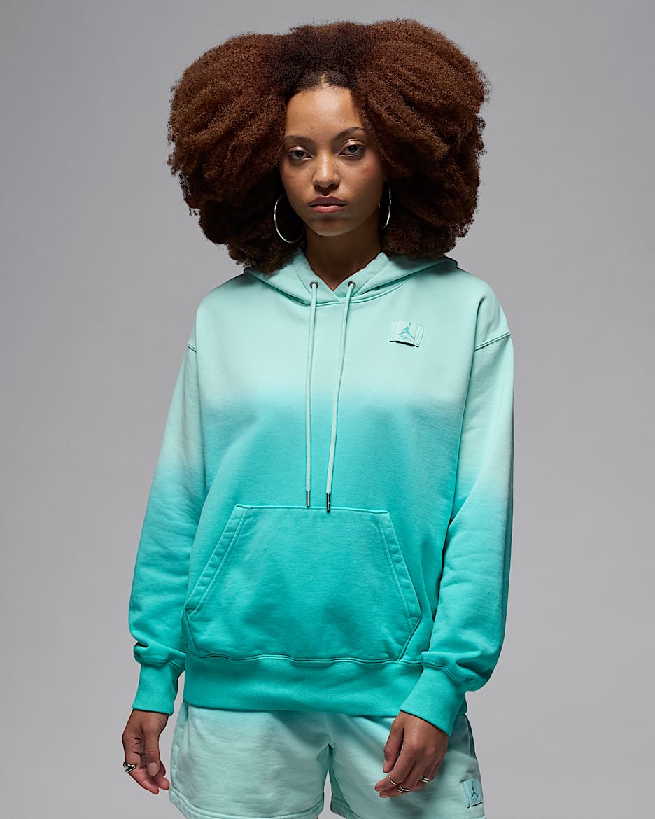 Sudadera sin cierre con gorro forrado de satén para mujer Jordan Flight Fleece - Iglú