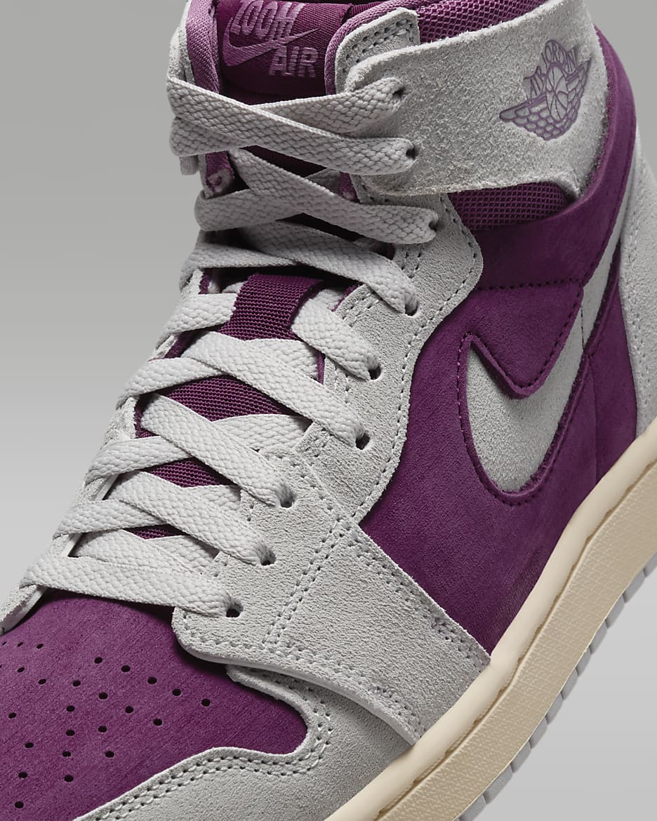 Tenis para mujer Air Jordan 1 Zoom CMFT 2 - Burdeos/Burdeos claro/Muselina/Gris neutro