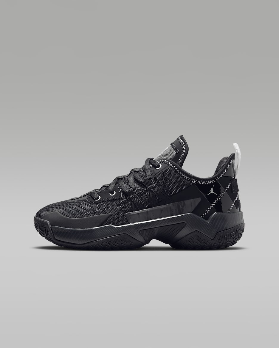 Jordan One Take II Big Kids' Basketball Shoes - Black/Anthracite/Metallic Silver