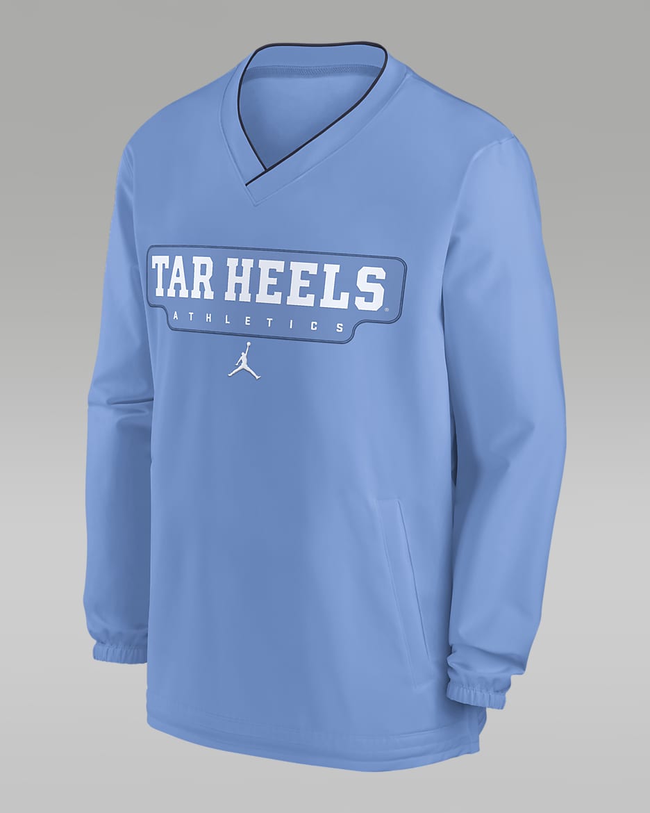 North Carolina Tar Heels Sideline Men's Nike College Long-Sleeve Windshirt - Light Blue