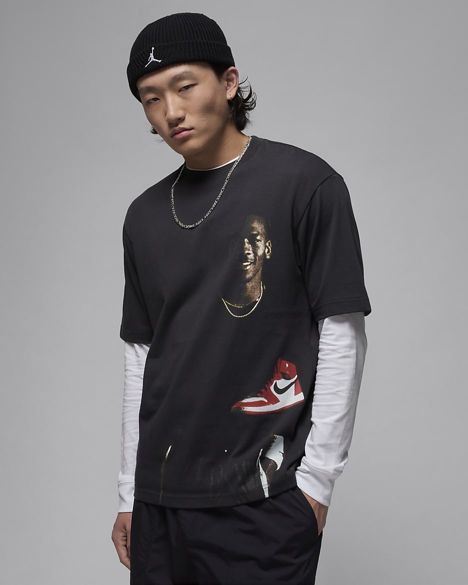 Jordan Men's Crew-Neck T-Shirt - Off-Noir