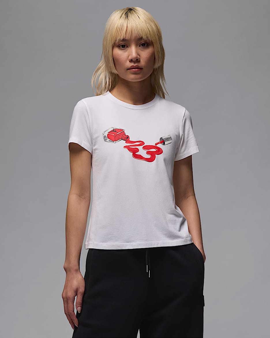 Playera con gráfico para mujer Jordan - Blanco