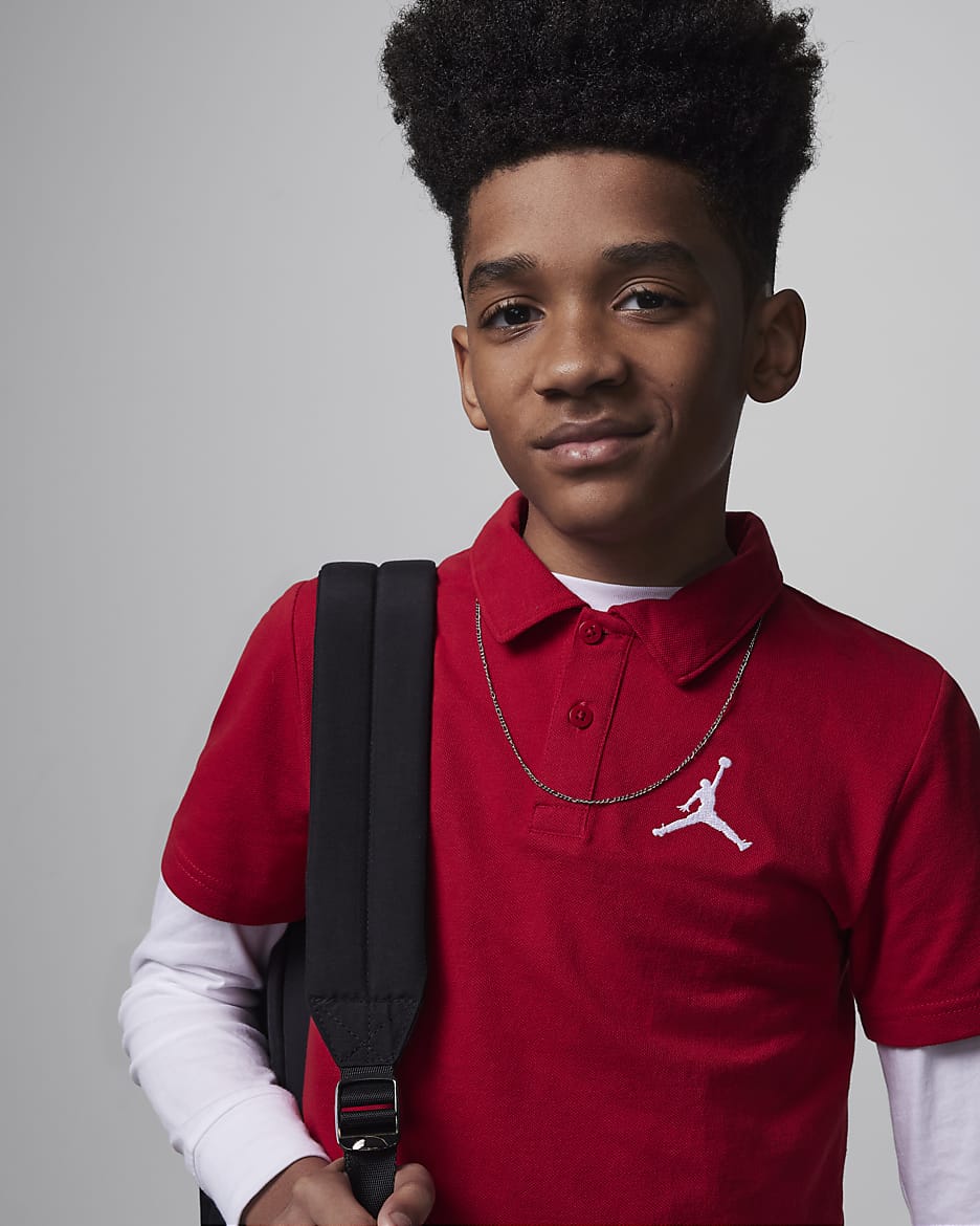 Jordan Jumpman Polo Big Kids' Top - Gym Red